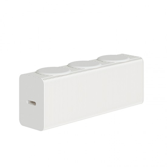 3 Seats Kraft Paper Bench Portable Folding Sofa Foot Stool Shoe Bench White